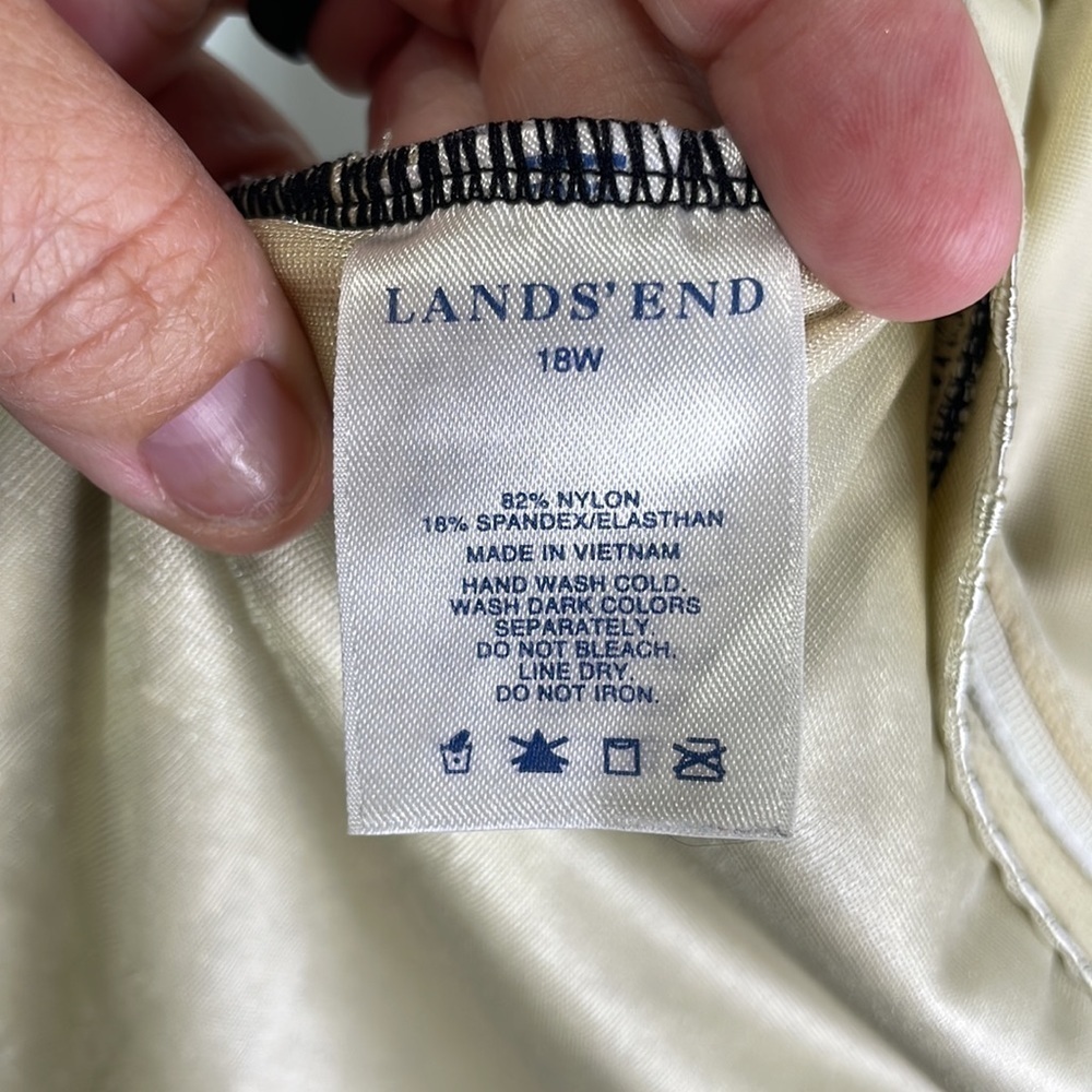 Lands’ End black gray white underwire tankini top - Picture 7 of 7